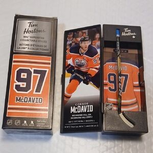 Connor McDavid NHL Collectible Locker And Hockey Stick